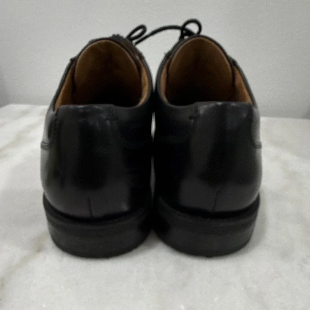 Cole Haan Black Leather Cap Toe Oxford Dress Shoes Lace Up Round Toe 10.5 M